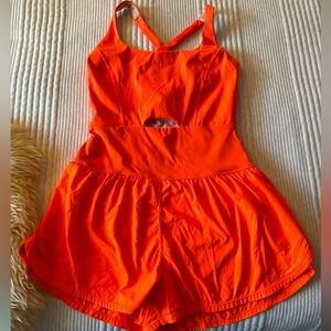 Neon orange righteous runsie size xs